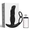 Teleskopisk analvibrator sexleketøy for menn app fjernkontroll prostata massasjeapparat Bluetooth dildo vibrator buttplugg forsinkelse Ejakulasjonsring