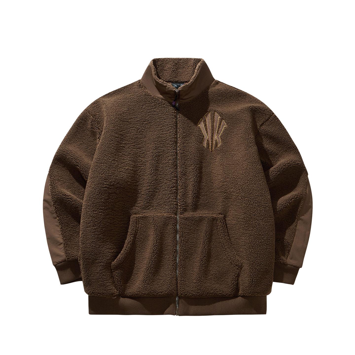 Anta Kyrie Series Versatile Fashion Loose Plush Knit Jacket Men Outerwear 172541707-22 M