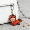 Yousheng Red Horse Keychain 2026 Year of Horse Lucky Charm Acrylic Pendant with Metal Buckle Festive Spring Festival Gift Cartoon Zodiac
