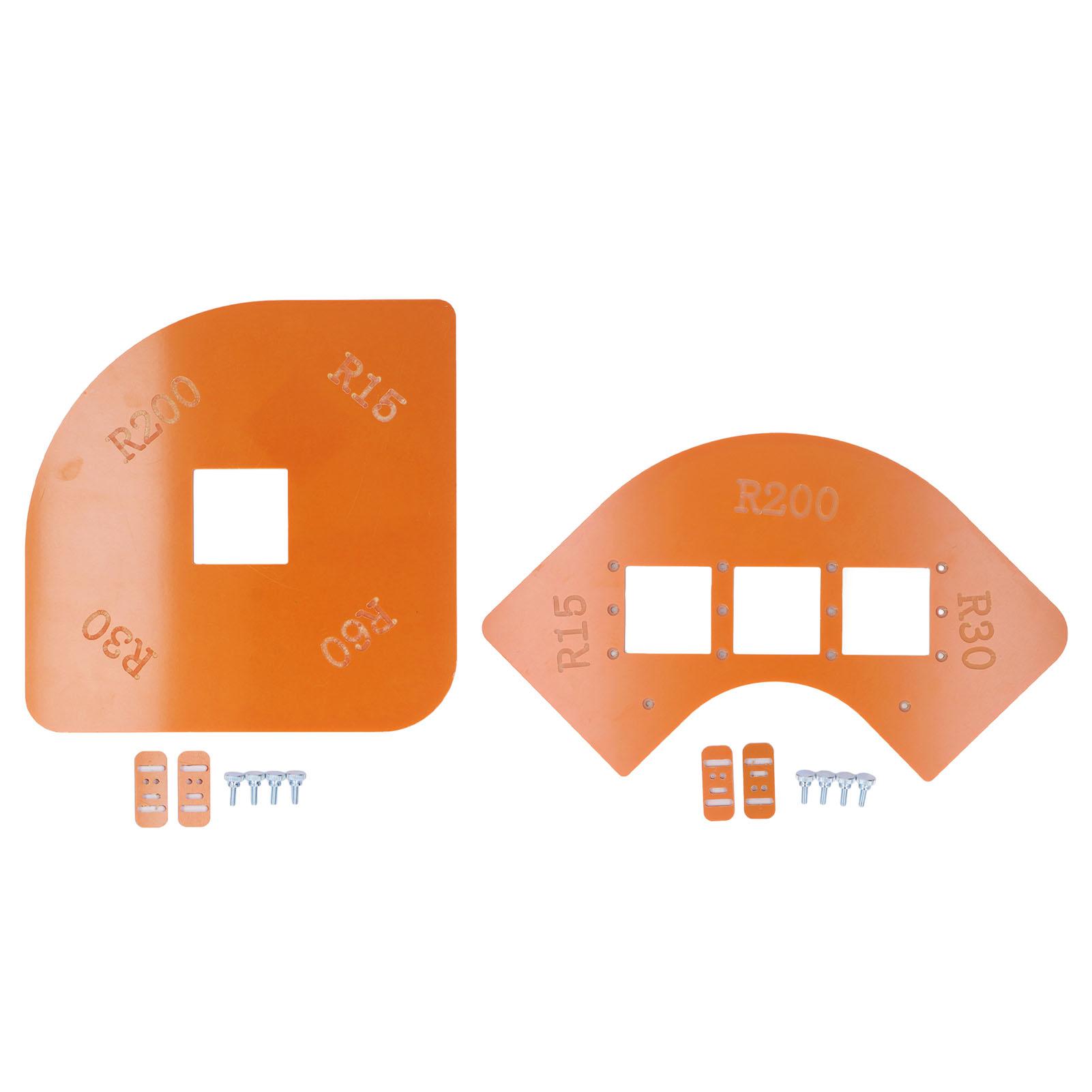 

Набор из 2-х шаблонов для фрезерного станка с радиусом, закругленные углы, инструмент для позиционирования при обработке древесины