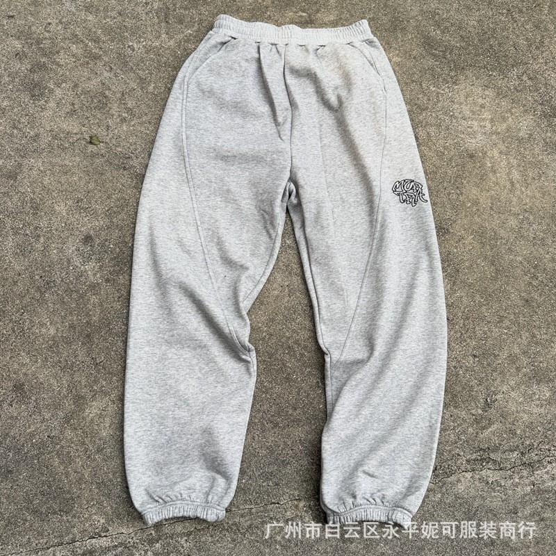 Mertra Track Baggy Sweatpants Hip Hop Loose Fit Fleece Lined Long Pants Teens
