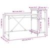 Desk with Shelf Smoked Oak Finish 135 x 50 x 90 cm Engineered Wood