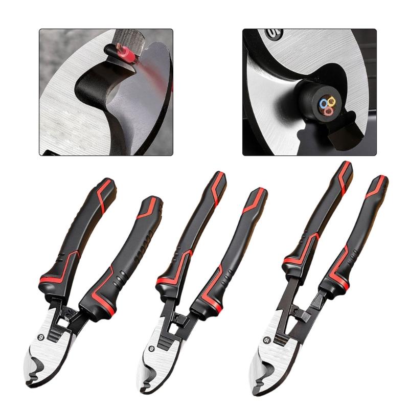 Ergonomic Heavy Duty Wire Cutter Suitable For Thick Copper Aluminum Cables Anti Fatigue Handle Durability Construction