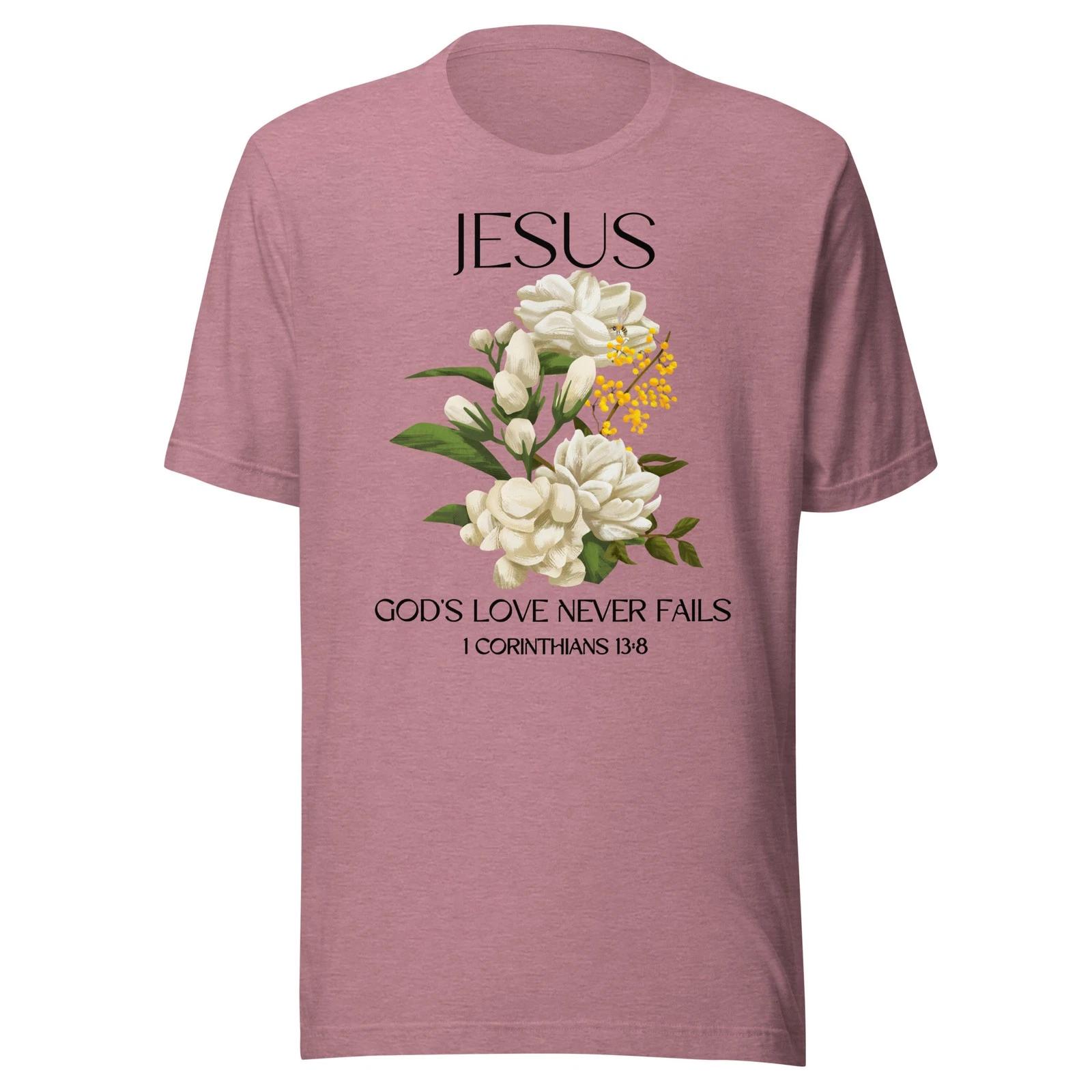 Jesus God s love never fails Unisex Children s Children s T Children s T-shirt 160