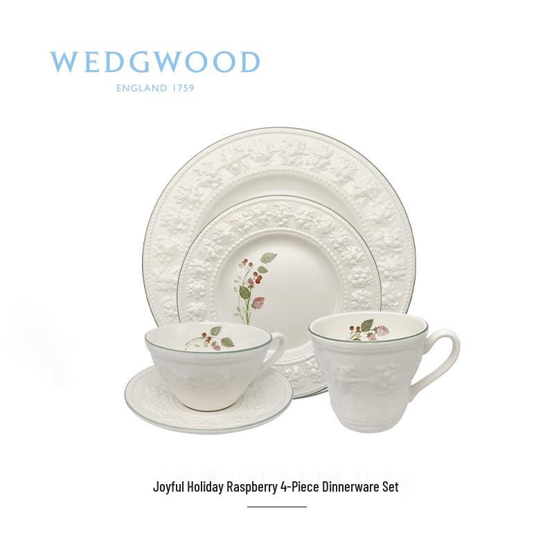 Wedgwood Joyful Holiday Raspberry 5-Piece Dinnerware Set