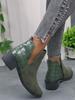 Chunky Heel Chelsea Boots - Spring 2025 Pointed Toe, Mid-Heel, Plus Size Women's Short Boots