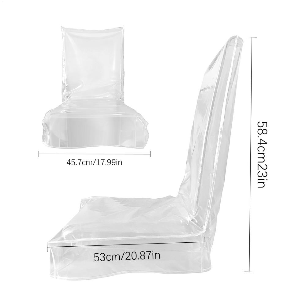 Dining Room Chair Covers Transparent Chair Protection With Backrest Waterproof Seat Covers For Outdoor Dining Patio Kitchen чистый 2760₽