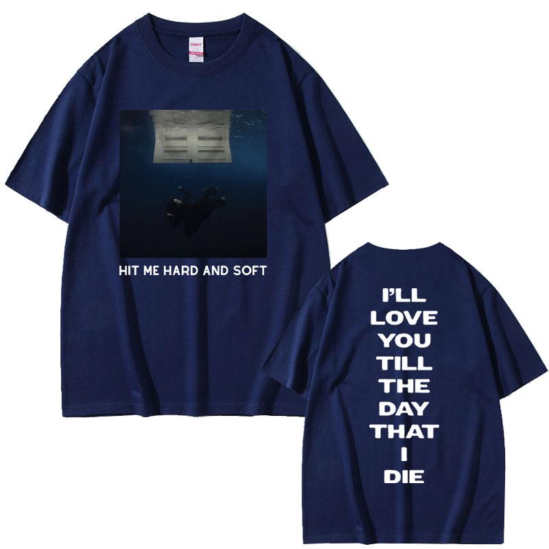 Hit Me Hard and Soft 2024 Tour T-Shirt Unisex Damenmode Trendige T-Shirts Unisex Lässige Baumwolle Übergroße T-Shirts Kurzarm
