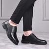 Leather Shoes Men'S Business Dress Leather Casual Shoes, Men'S Black British Men'S Height-Increasing Versatile Work Wedding Shoes