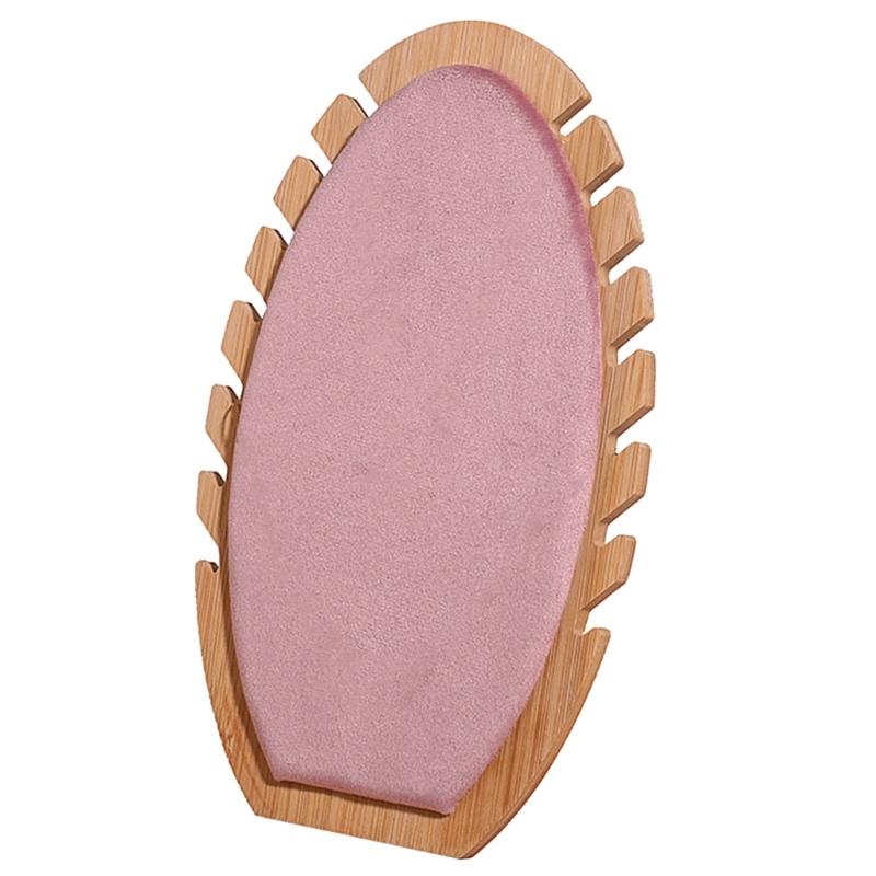 

Unique Wooden Necklace Organizer with Multiple Layers Handy Display Stand Holder for Showcasing and Organizing Jewelry светло-розовый