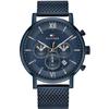 Montre - TOMMY HILFIGER - 1710397 - Quartz Analogique - Cadran Sunray Bleu - Bracelet Milanais Acier 44 Mm