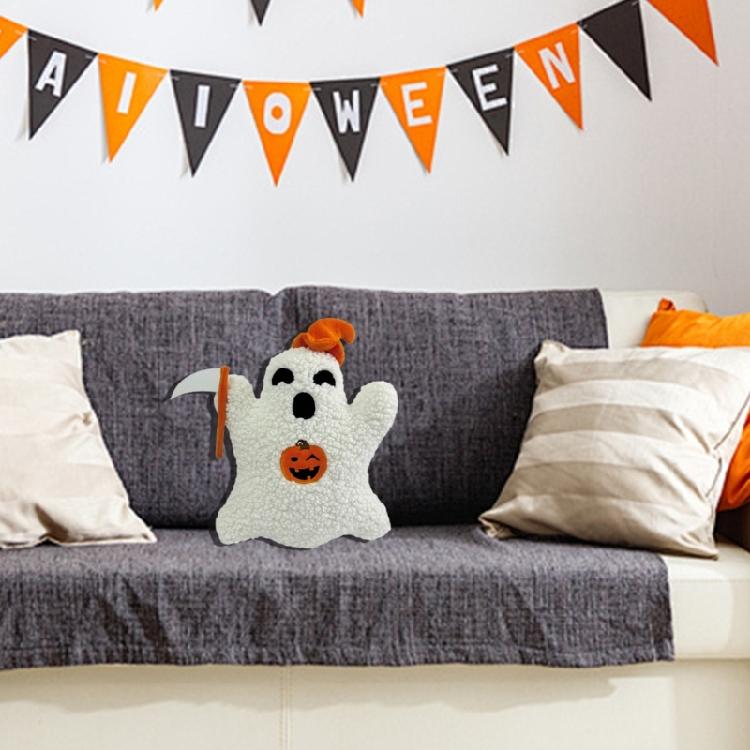 Halloween Pumpkin Ghosty Plushie Pillow Christmas Soft Hug Cushion Toy  for Children Gifting