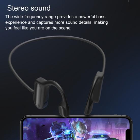 BL09 Bluetooth-compatible Earphone Waterproof Long Standby IPX5 Life Stereo Wireless Hanging-ear Bone Conduction