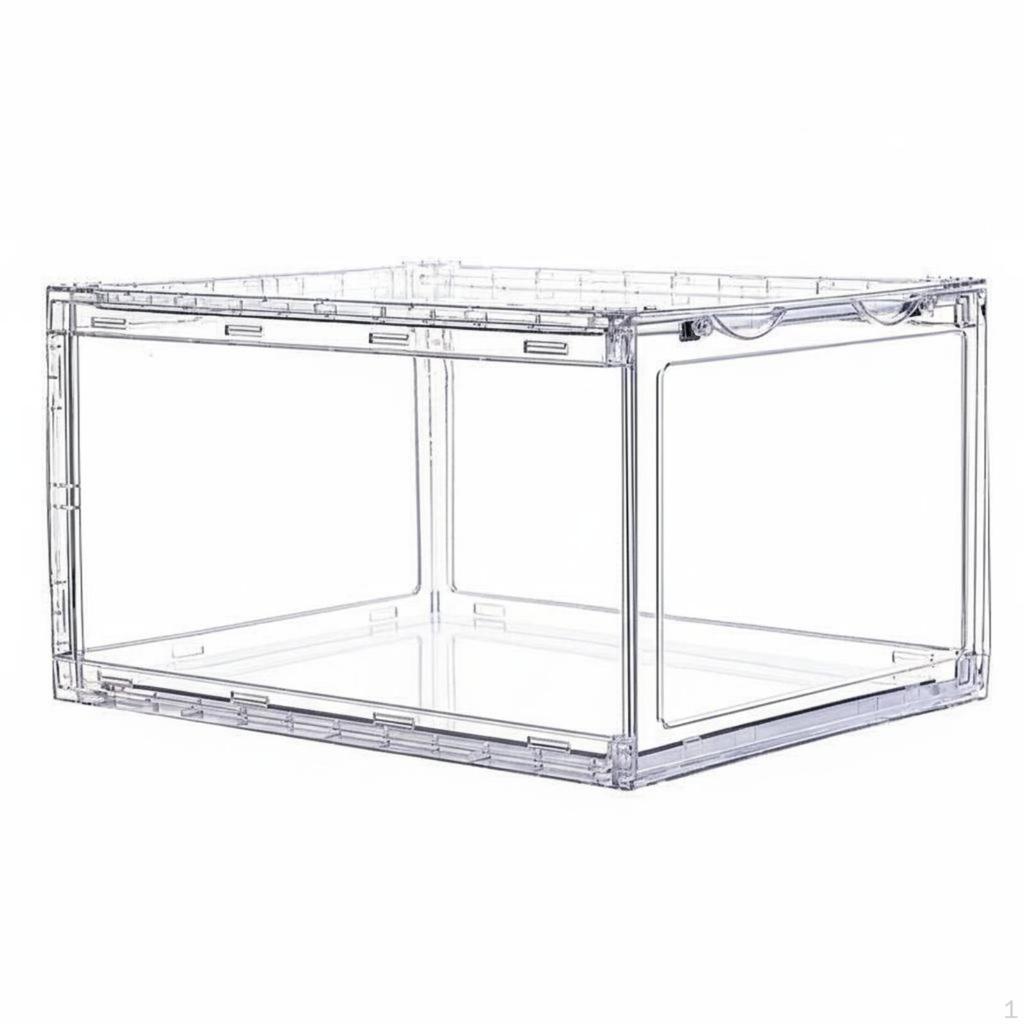 Transparente Ausstellungsbox Staubdicht Klar Schuh Stabil Schuhwerk Vitrine Kasten