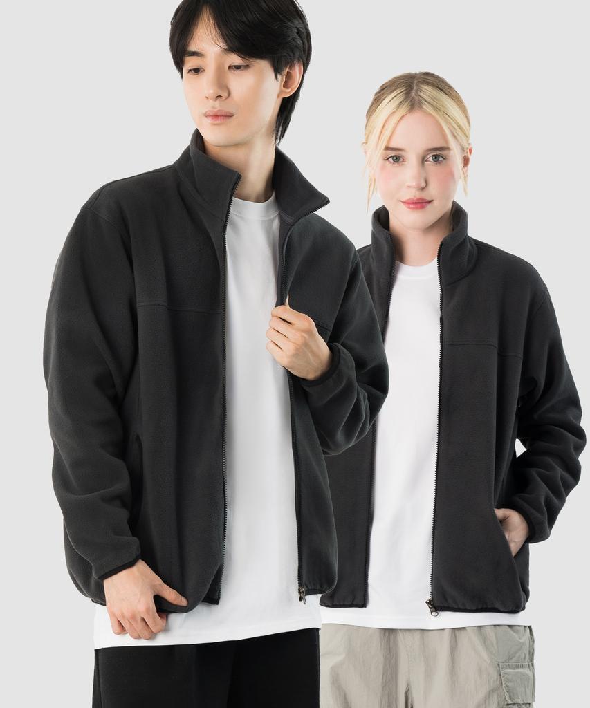 Armedes Unisex Fleece Straight Zip-Up Jacket Ar-609 (3 Colors)