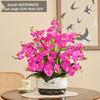 Luxury Phalaenopsis Artificial Flower Arrangement for Living Room Dining Table Decor