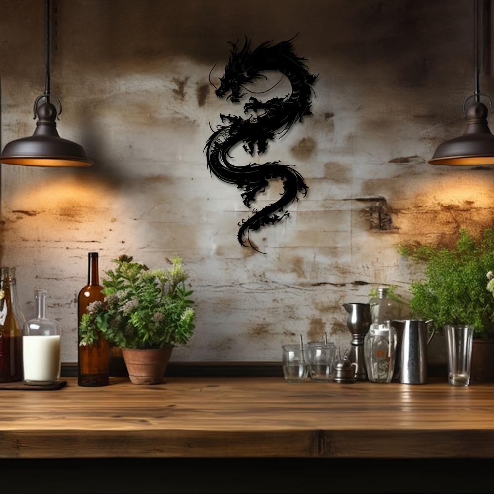 Oriental Dragon Metal Wall Art Home Decor Garden Balcony Housewarming Holiday Gift