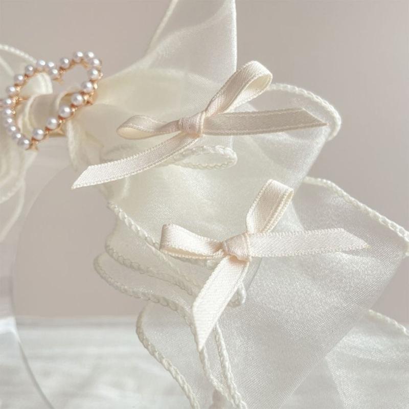 Spitzen Schleifen Haarband Mädchen Haar Stirnbänder Cosplay Perlen Perlen Haarband Kopf Reifen Kopfschmuck Haarschmuck