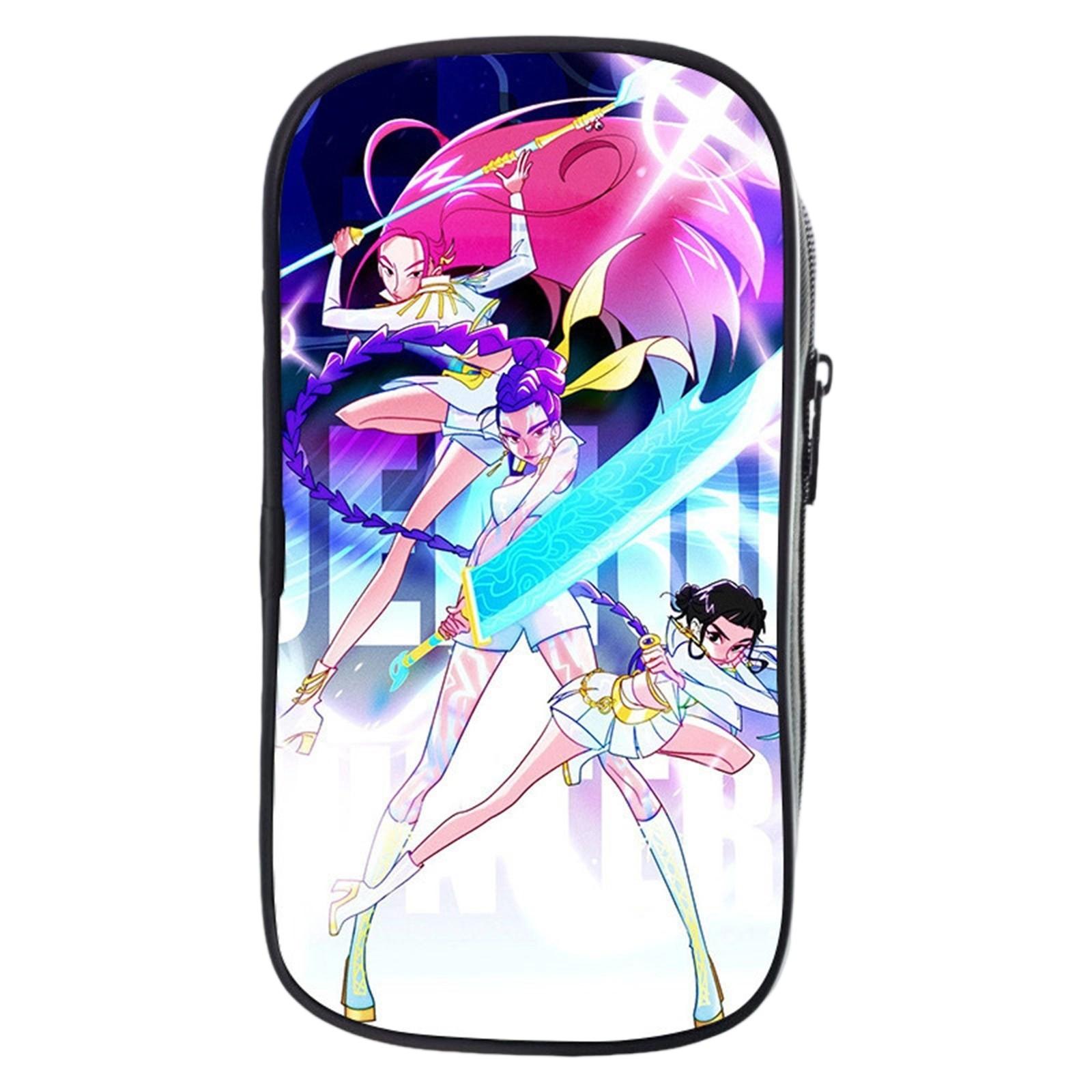 

KPOP Девочки Мультяшный Пенал Пенал для Начальной Школы Сумка для Канцелярских Принадлежностей Детский Пенал Аниме Принт One Size