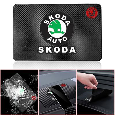 1 vnt. Automobilio emblema Neslystantis padėkliukas Telefono laikiklis Neslystantis kilimėlis Automobilio stilius Octavia Superb Rapid Kodiaq Karoq Fabia Kamiq Roomster Citigo