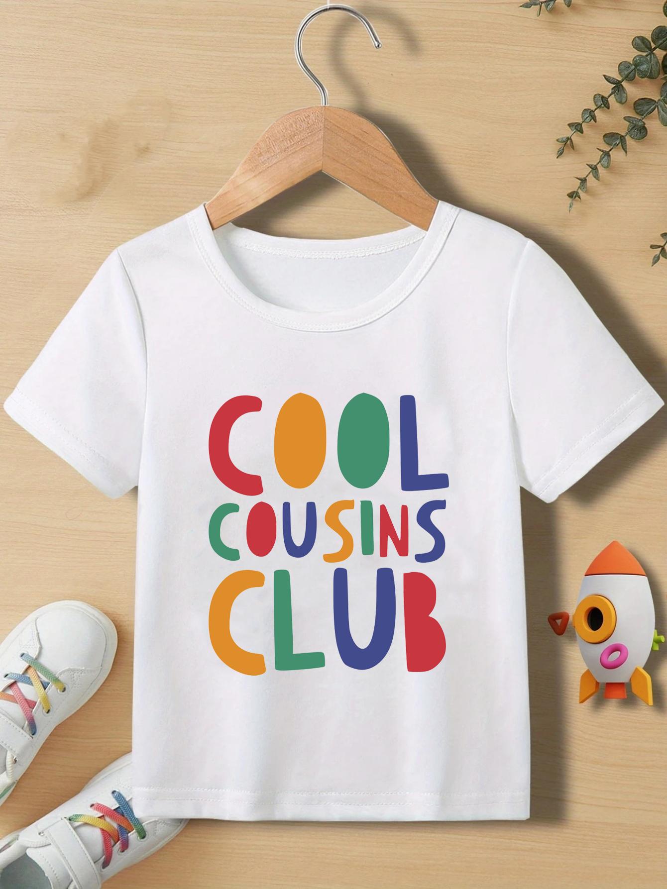 Cool Cousin Club Cousin Squad Crew Matching Family Essential TShirt Cousin Birthday Gift Fashion Kids Short Sleeve Tshirt Tops 100