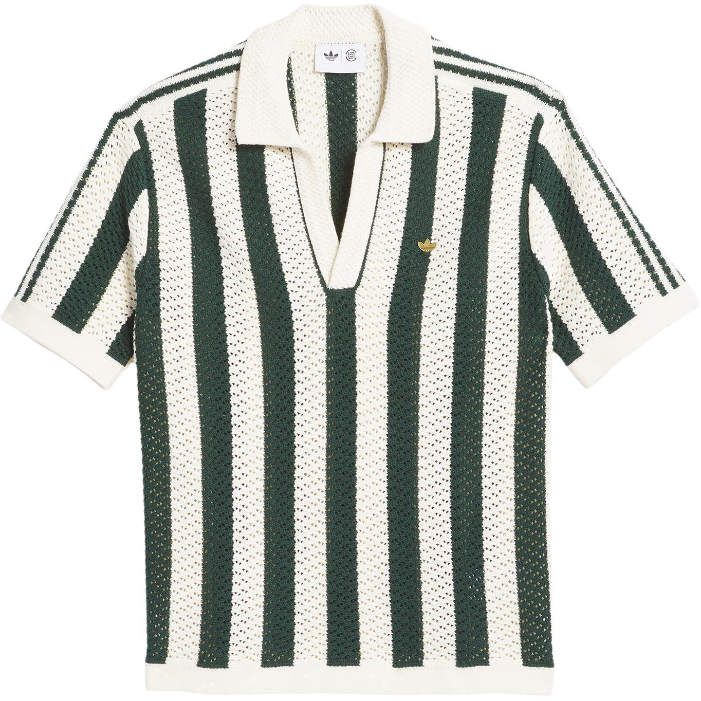 adidas x CLOT by Edison Chen Knit Polo Shirt Asia Sizing  Dark Green  Men s JP1615 XS