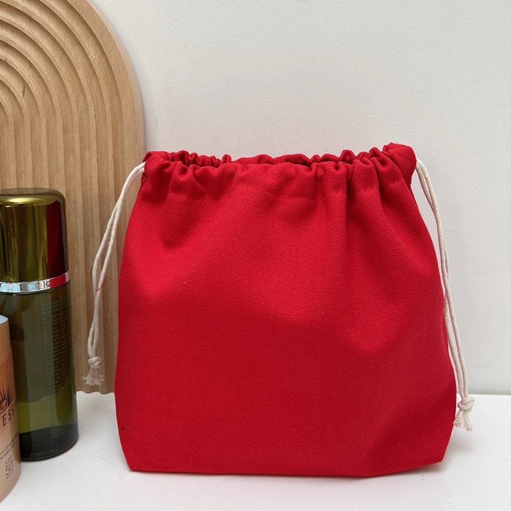 Cotton Storage Bag Candy Colour Sundries Organize Bags New Canvas Bag