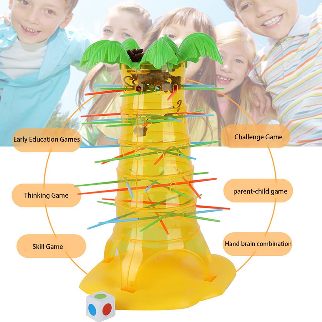 Children's Fighting Monkey Climbing Tree Monkey Falling Down Desktop Game Parent Child Interactive Puzzle Toy