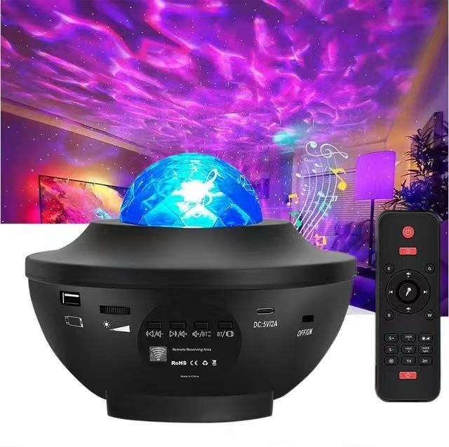 Bluetooth Starry Sky Projector Lamp with USB & Remote Control - Laser Night Light Show for Bedroom Atmosphere
