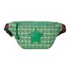 Interlocking Double G Printed Star Logo Zipper All Over Shoulder Crossbody Bag Children's Bag Cotton Waist Bag Children's Green