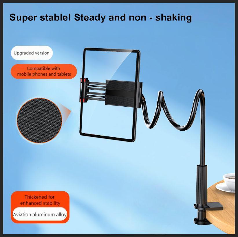 Adjustable Bedside Phone and Tablet Holder with Spiral Base