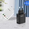 PD40W Mobile Charger: QC3.0 Fast Charging, 2U+2C Multi-Port, EU/UK Standards