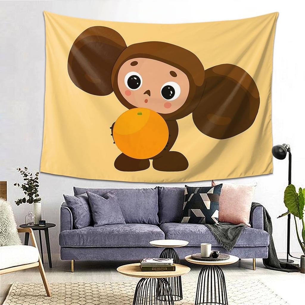 Cheburashka  Tapestry Decoration Art Aesthetic Tapestries for Living Room Bedroom Home Wall Cloth Wall Hanging