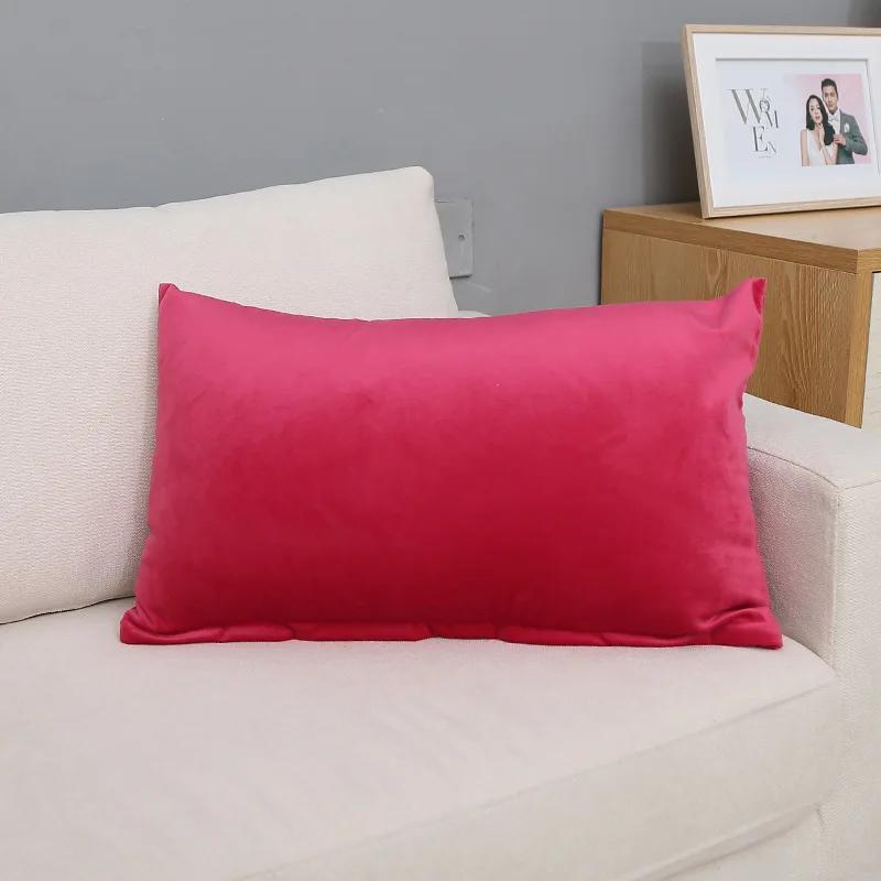 30X50/40X60/60X80CM Velvet Rectangular Throw Pillow Cover Large Size Waist Cushion Cover Decor Home Decorative Pillowcase