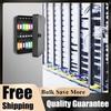 Locking Key Organizer with Key/Code Lock Combination Key Cabinet 20 Key Hooks Key Cabinet Security Lock Box Locking Key Cabinet