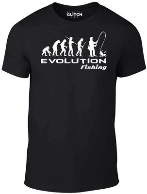 Evolution des Angel-T-Shirts – Lustiges Retro-Angler-Comic-T-Shirt