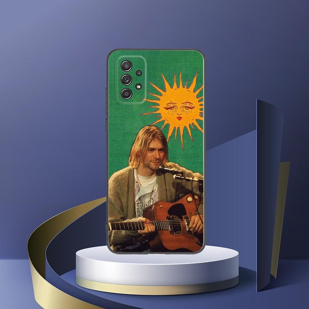 Kurt Cobain  Phone Case For Samsung S24,S23,S22,S21,S20,S10,S10E,S9 Plus FE Note 20 Ultra 10,9 Plus Black