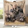 Retro L-Lord of The Rings H-Hobbit Flannel Blanket,Ultra Soft Warm Plush Throw for Home Bedroom Bed Sofa Cover Office Picnic