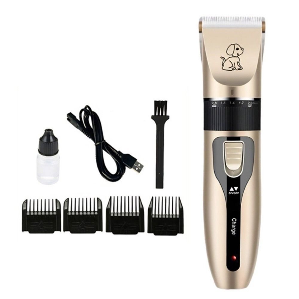 Professional USB Rechargeable Dog Hair Clippers Silent 4-in-1 Electric Pet Grooming Tool Pet Hair Trimmer Dog Grooming