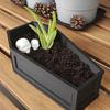 Flowerpot with Drainage System Rectangular Design Moisture Prevention Flower Pot Indoor Outdoor Use Plant Container
