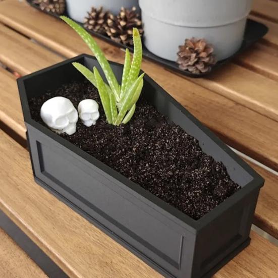 Flowerpot with Drainage System Rectangular Design Moisture Prevention Flower Pot Indoor Outdoor Use Plant Container