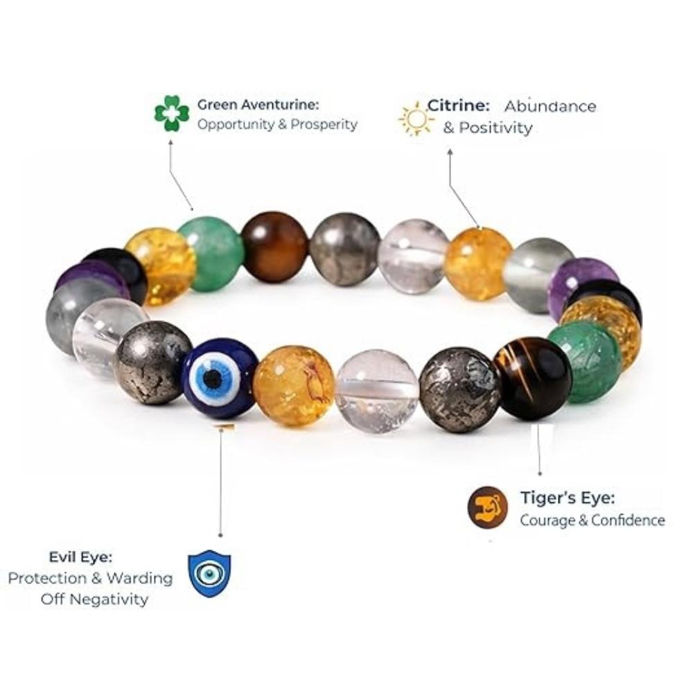 Crystal Bracelet for Students – Natural Gemstone Study Bracelet for Focus, Concentration & Motivation