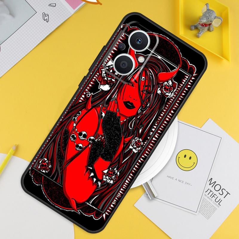Satan Nun Devil Girl For OPPO Reno 14F 13F 12F 11F 13 12 11 10 14 Pro 7 8 Lite 8T OPPO Find X5 X6 X8 X9 Pro Case
