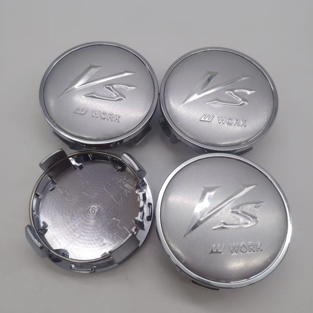 4pcs 62MM VS W Work Emotion Wheel Center Cap Hubs Car Styling Dust Rims Cover Emblem Badge for Car Tire Accessories