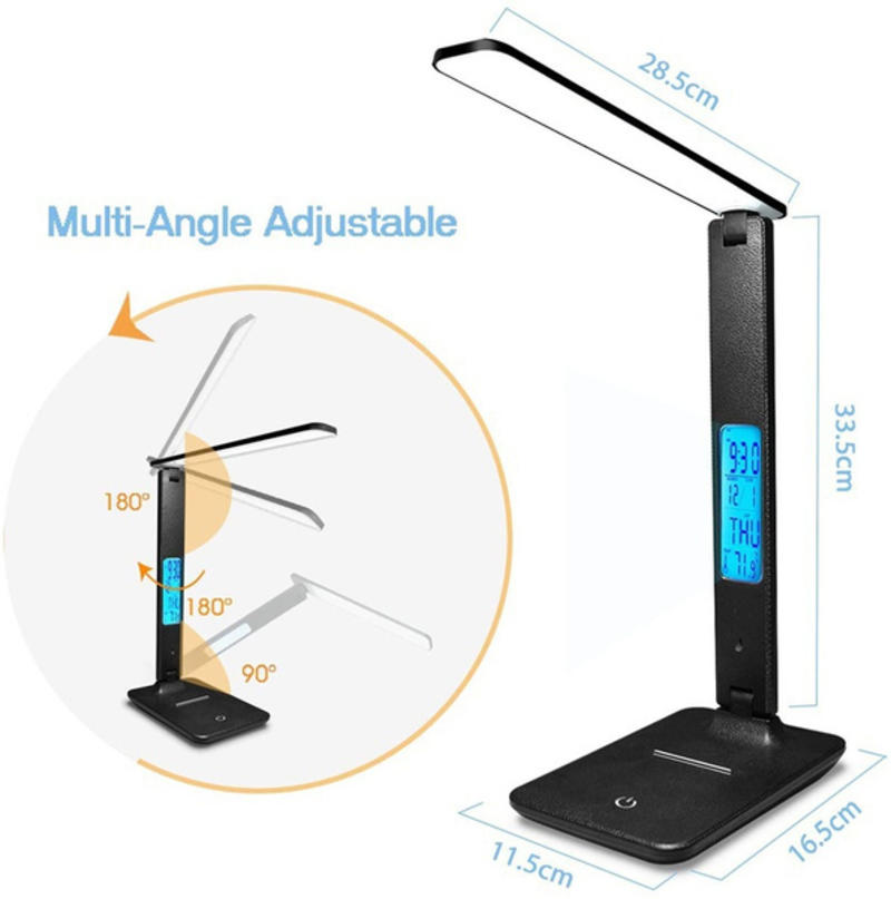 LED Desk Lamp with Wireless Charger, Dimmable Desk Lamp with USB Charging P