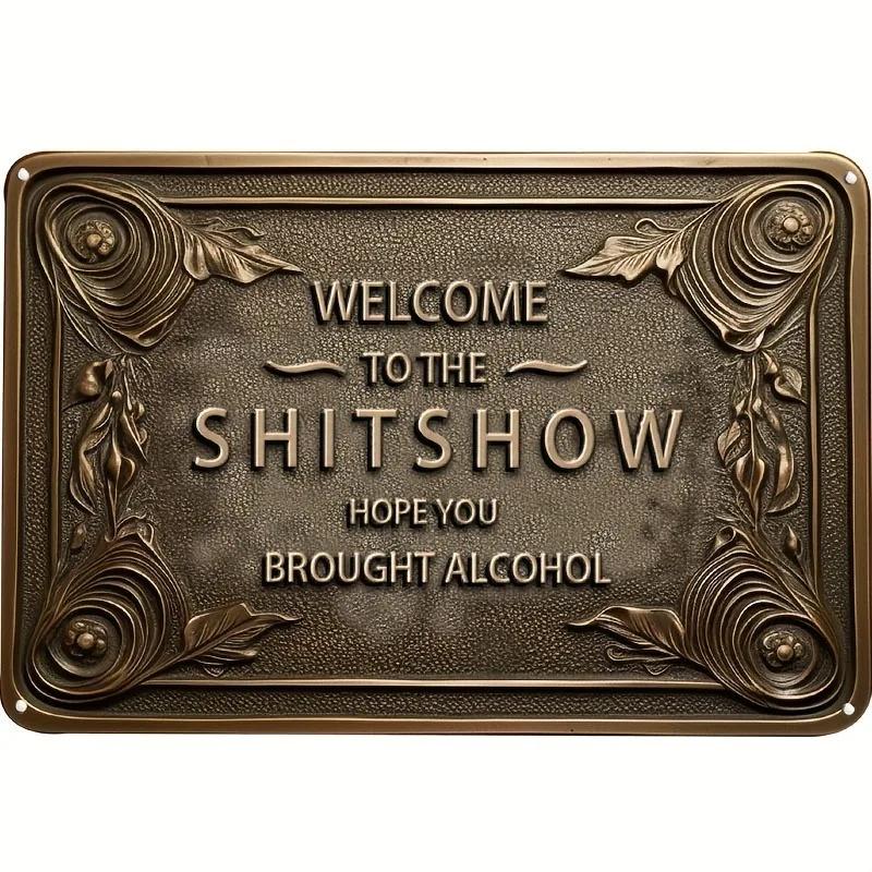 Metal Tin Poster Visual Effect Wall Art Decor Art Painting Retro Plaque Poster for Bar Club Wall Decor Retro Home Wall Plate