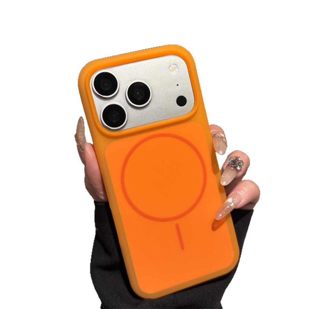 Applicable IPhone18promax Liquid Silicone Jelly Magnetic Mobile Phone Case Apple 17 Ice Cream Anti-drop Hard Cover