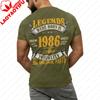 Birthday Shirt for Men Legends Were Born In 1986 or 1966 Tshirt 40 Years Old and 60 Years Old Mens Vintage Tee Backprint Tshirt