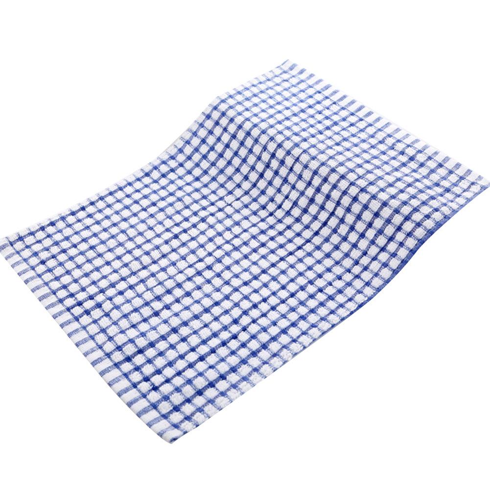 Roamtic Fashion Kitchen Cotton Cotton Absorbent Dishcloth Tea Cleaning Towel Table Soft Plaid
