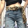 Furry Leopard Print Plush Belt Jeans Decor Jazz Dance Costumes Accessory  Ladies
